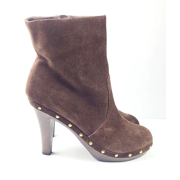 Venus Brown Suede Studded Boots‎ - Size 9 - Picture 5 of 7